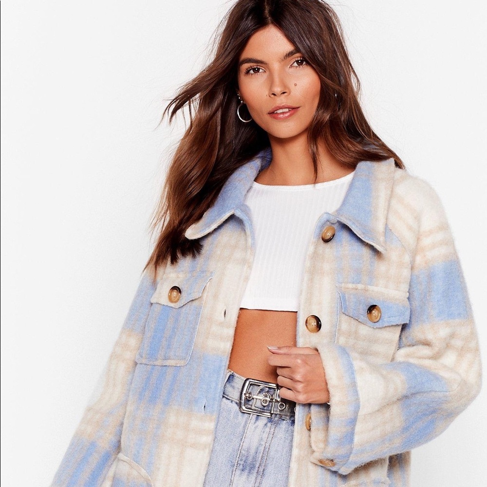Blue Checked Shacket